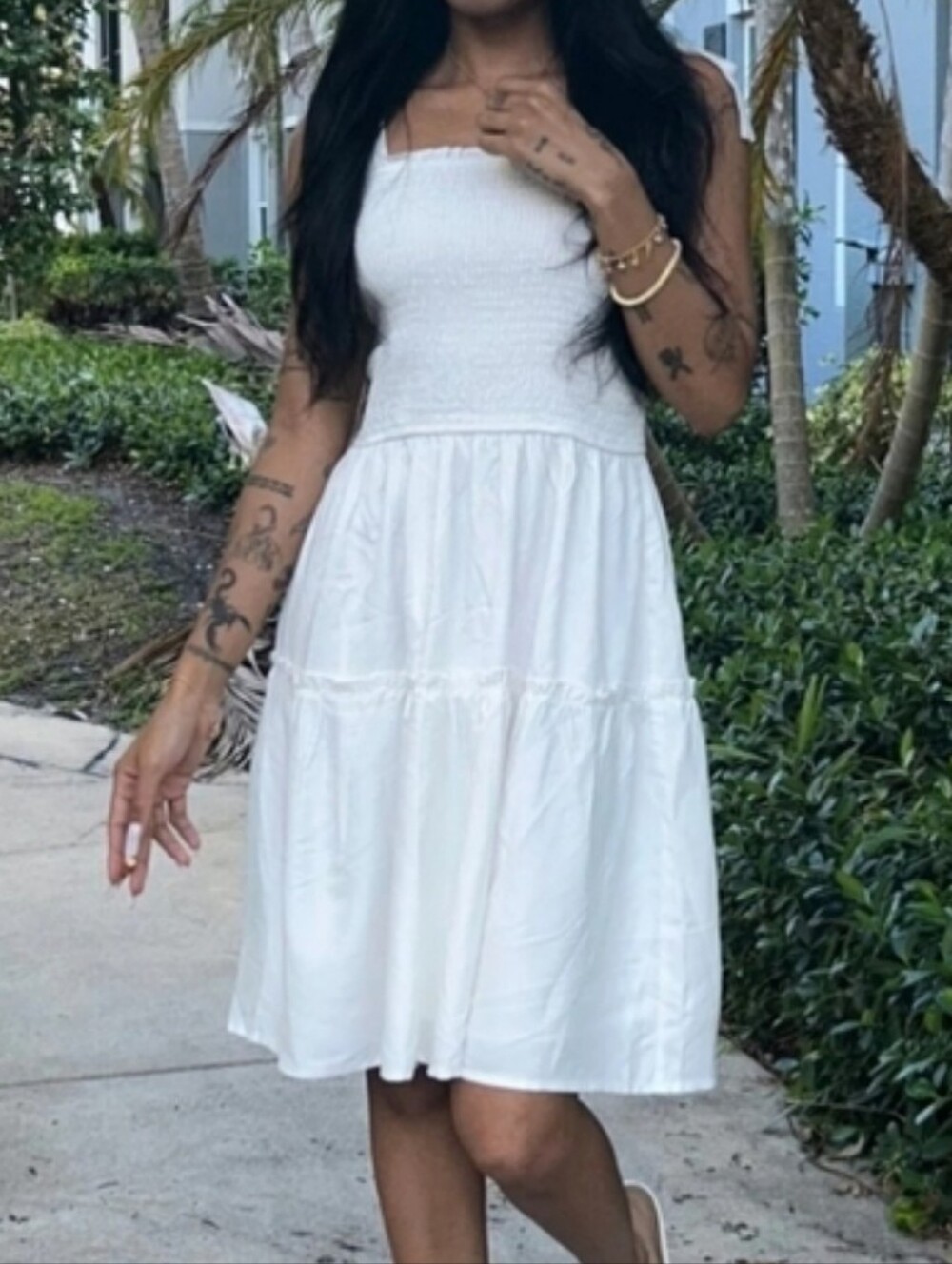 NEW Women’s White Tie-Shoulder Sundress